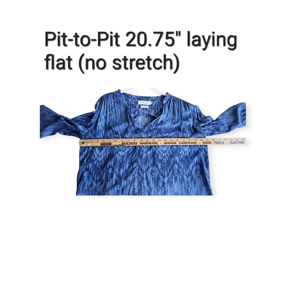 Indi & Cold Tie dye effect print blouse in Indigo size L EUC 100% viscose - Picture 9 of 14